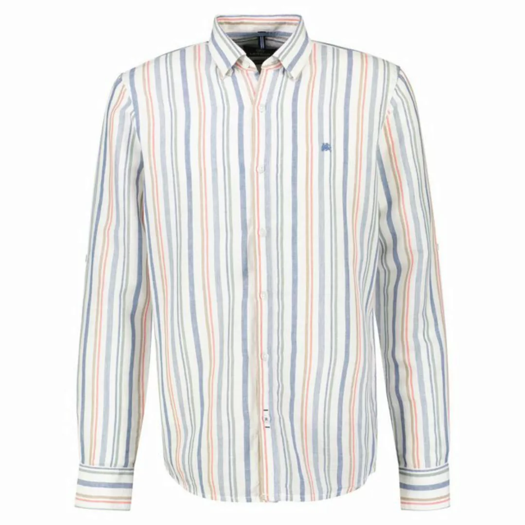 LERROS Langarmhemd "LERROS Streifenhemd in Pastelltönen, Leinen-Baumwoll-Mi günstig online kaufen