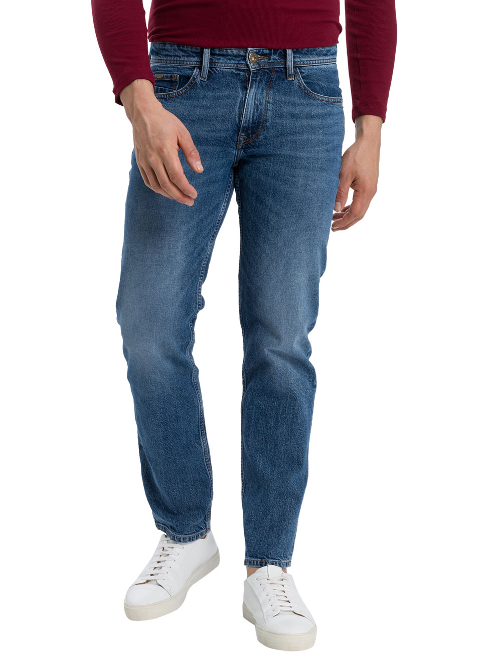 Cross Jeans Herren Jeans Antonio - Relaxed Fit - Blau - Acid Blue günstig online kaufen