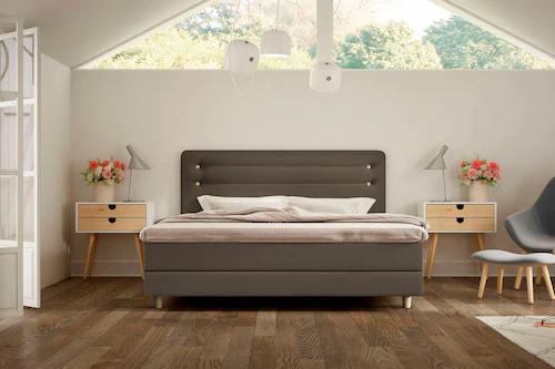 Schlaraffia Boxspringbett Fidelio, inkl GELTEX® Next Topper, Holzfuß in Eic günstig online kaufen