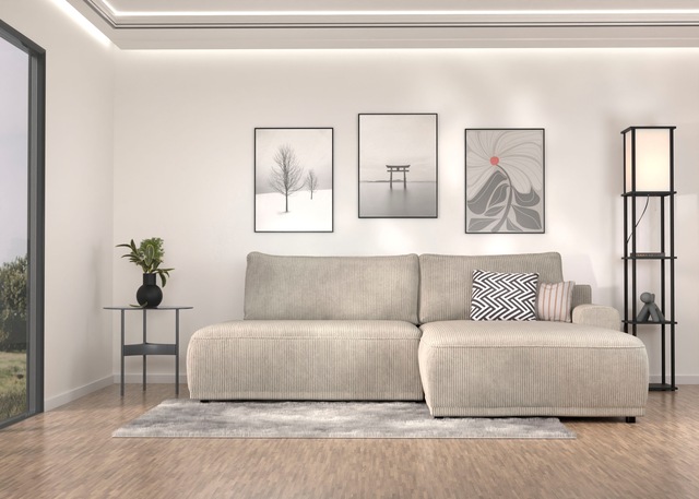 TRENDMANUFAKTUR Ecksofa "Fordon II, Schlafsofa mit Bettkasten, Couch in L-F günstig online kaufen
