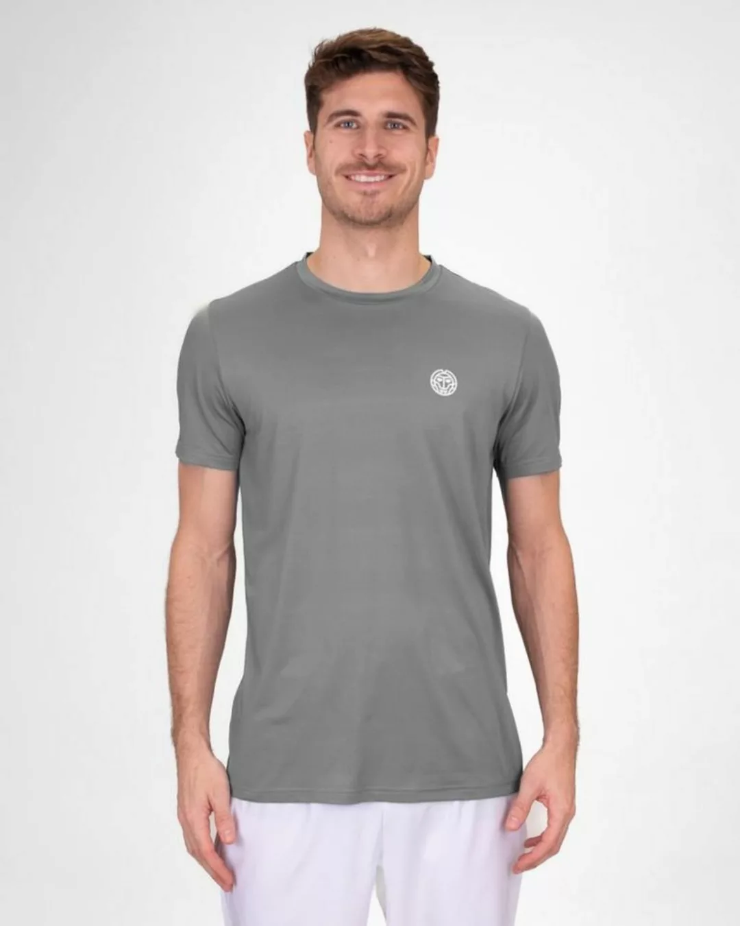 BIDI BADU Tennisshirt Crew Tennis Shirt für Herren in Grau günstig online kaufen