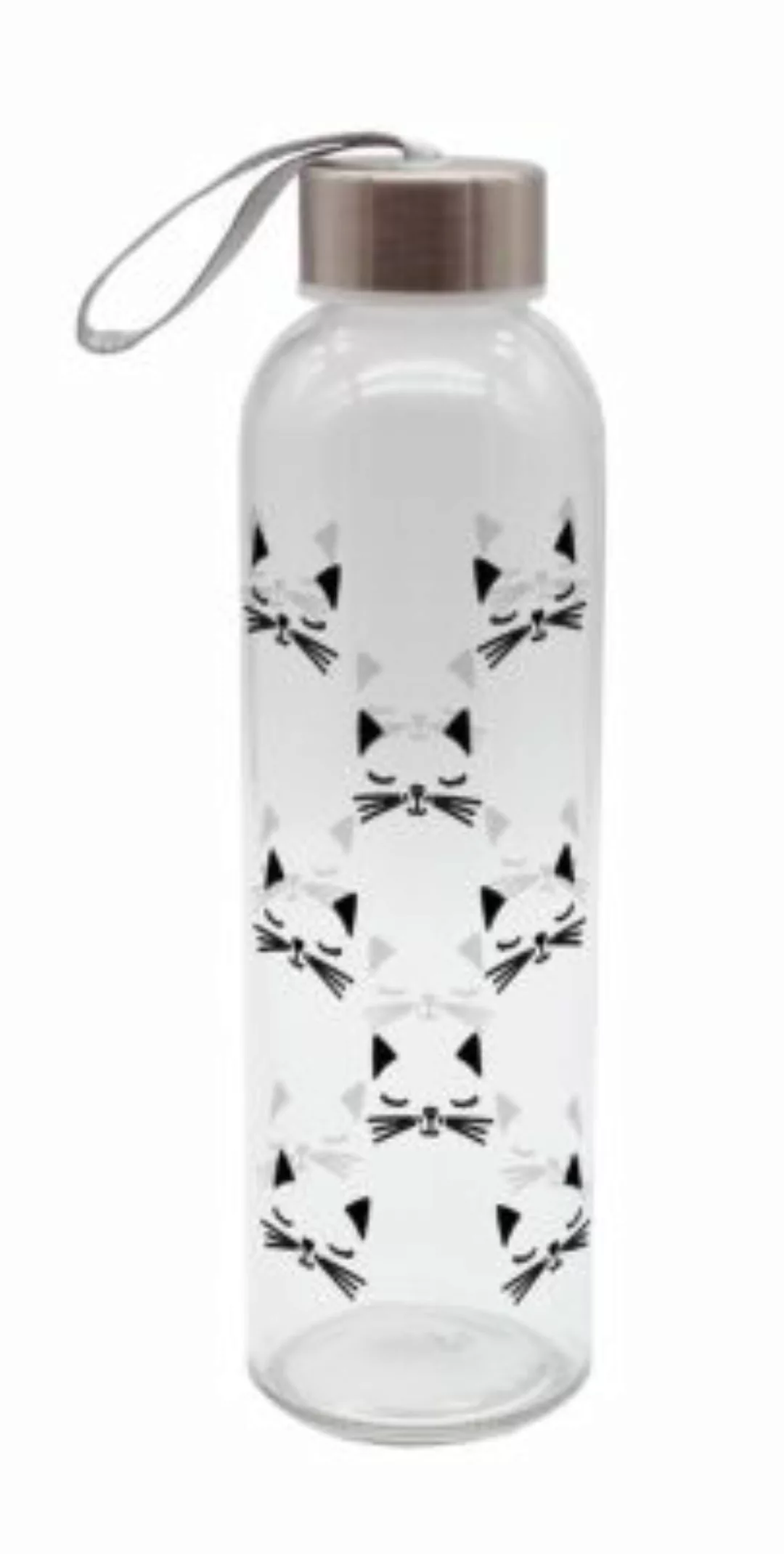 Geda Labels Trinkflasche Katzen 500ml Glas Trinkflaschen bunt günstig online kaufen