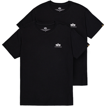 Alpha Industries  T-Shirts & Poloshirts Basic T-Shirt SL 2 Pack - black günstig online kaufen