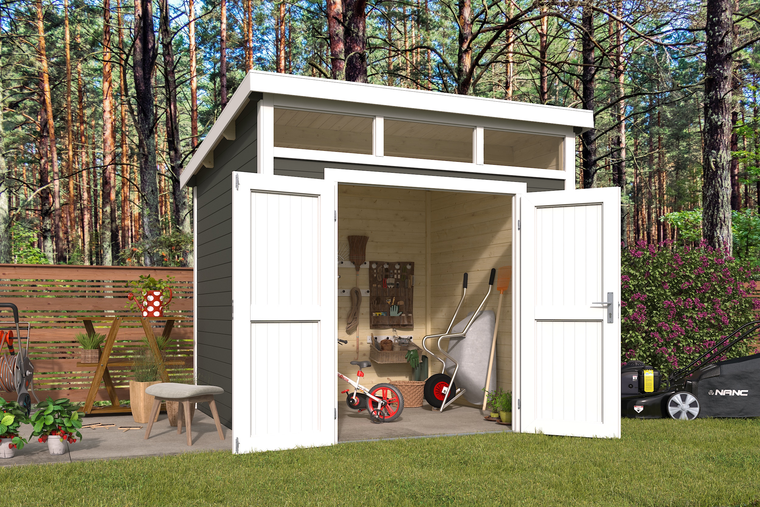 Nordic Holz Gartenhaus "Kibo 3", (inkl. Oberlichter) günstig online kaufen