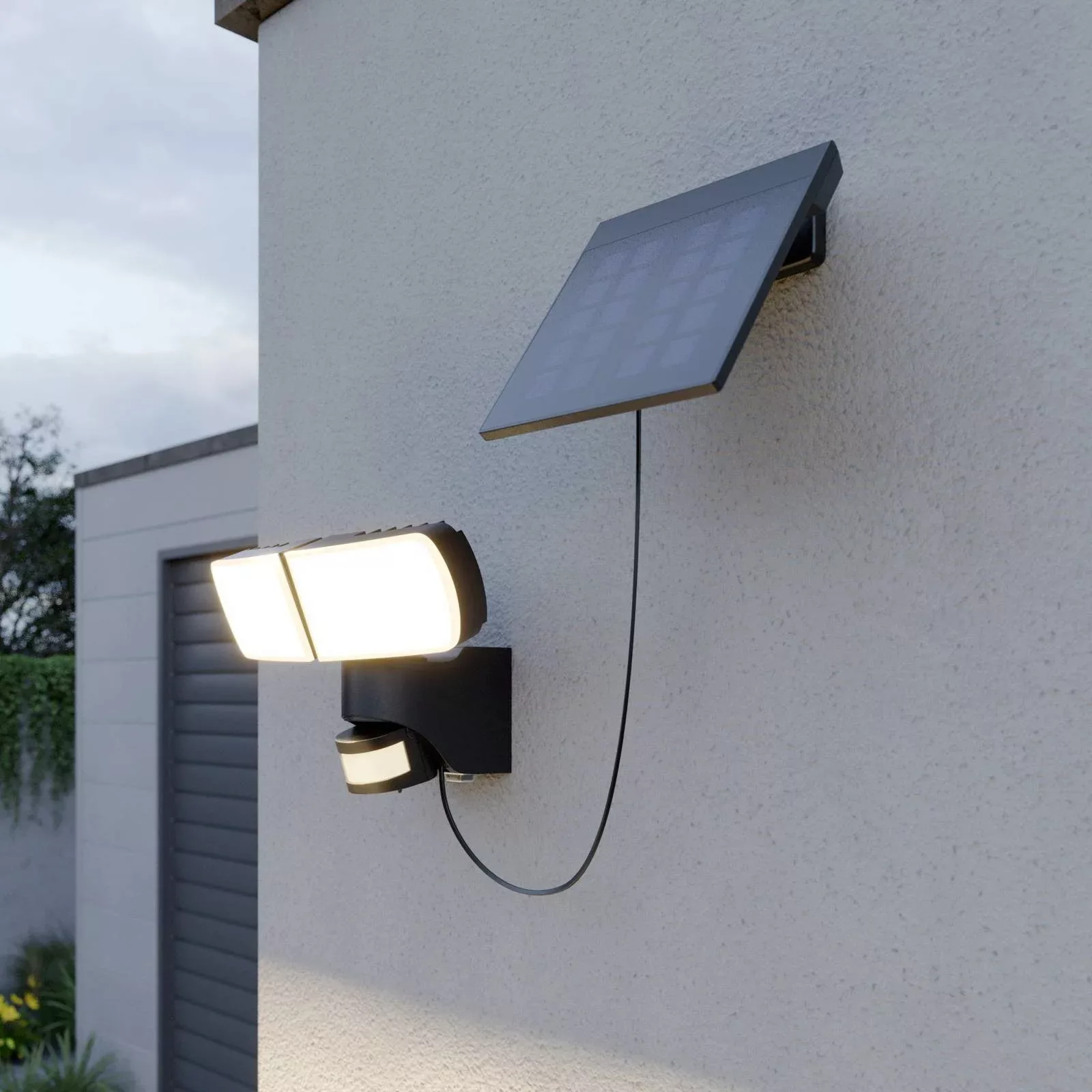 Arcchio Lissano LED-Solar-Wandstrahler mit Sensor günstig online kaufen