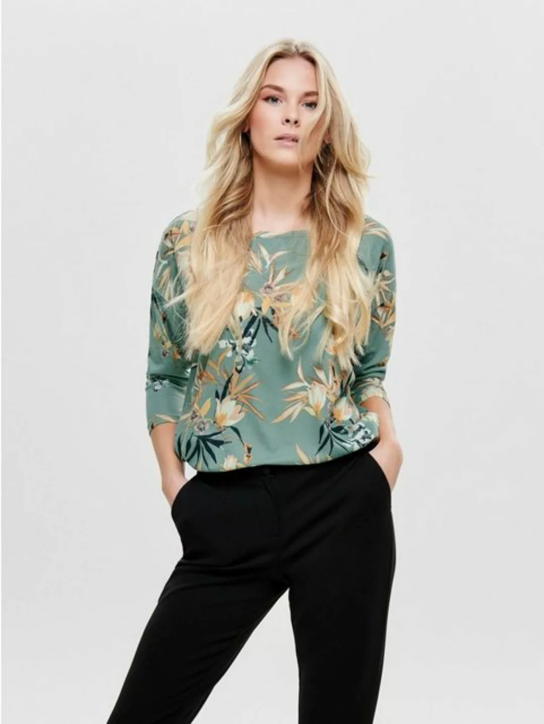 Only Damen Langarmshirt onlELCOS 4/5 AOP Langarmshirt JRS günstig online kaufen