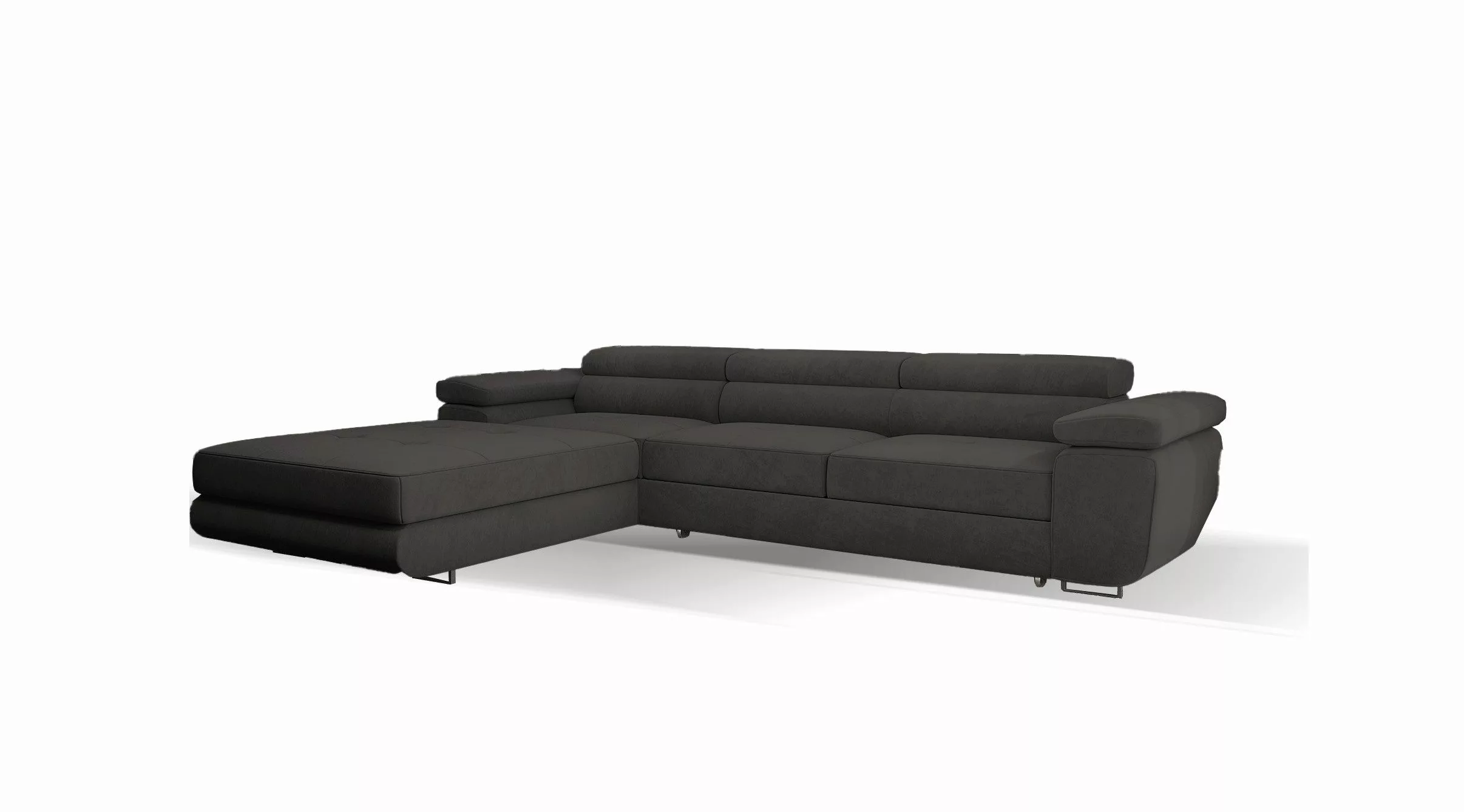 Goldstoff Ecksofa mit Schlaffunktion und Bettkasten, günstig online kaufen