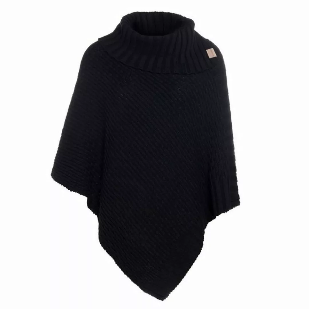 Knit Factory Strickponcho Nicky Ponchos One Size Glatt Schwarz (1-tlg) mode günstig online kaufen