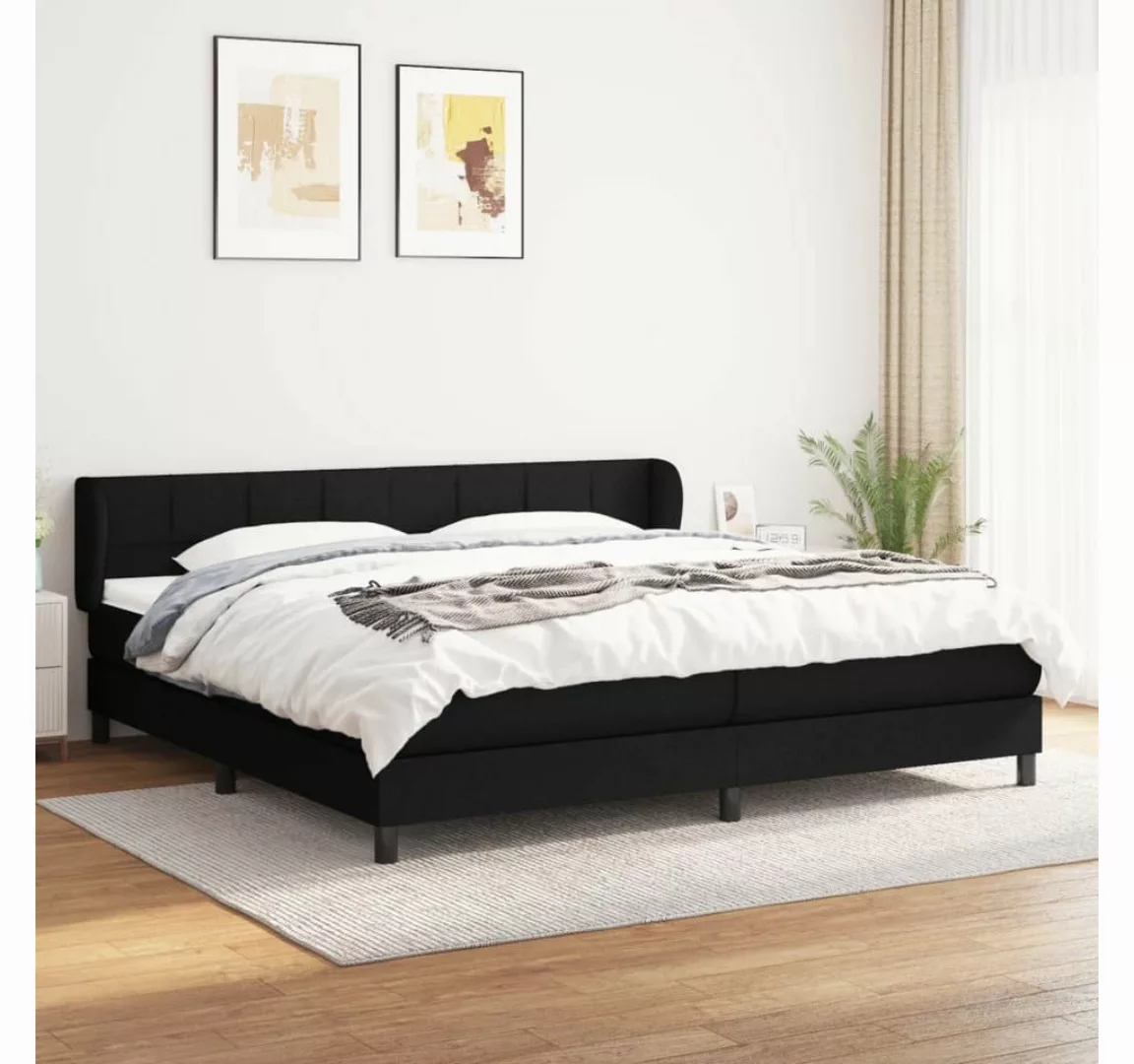 vidaXL Boxspringbett mit Matratze Schwarz 200x200 cm Stoff1372114 günstig online kaufen