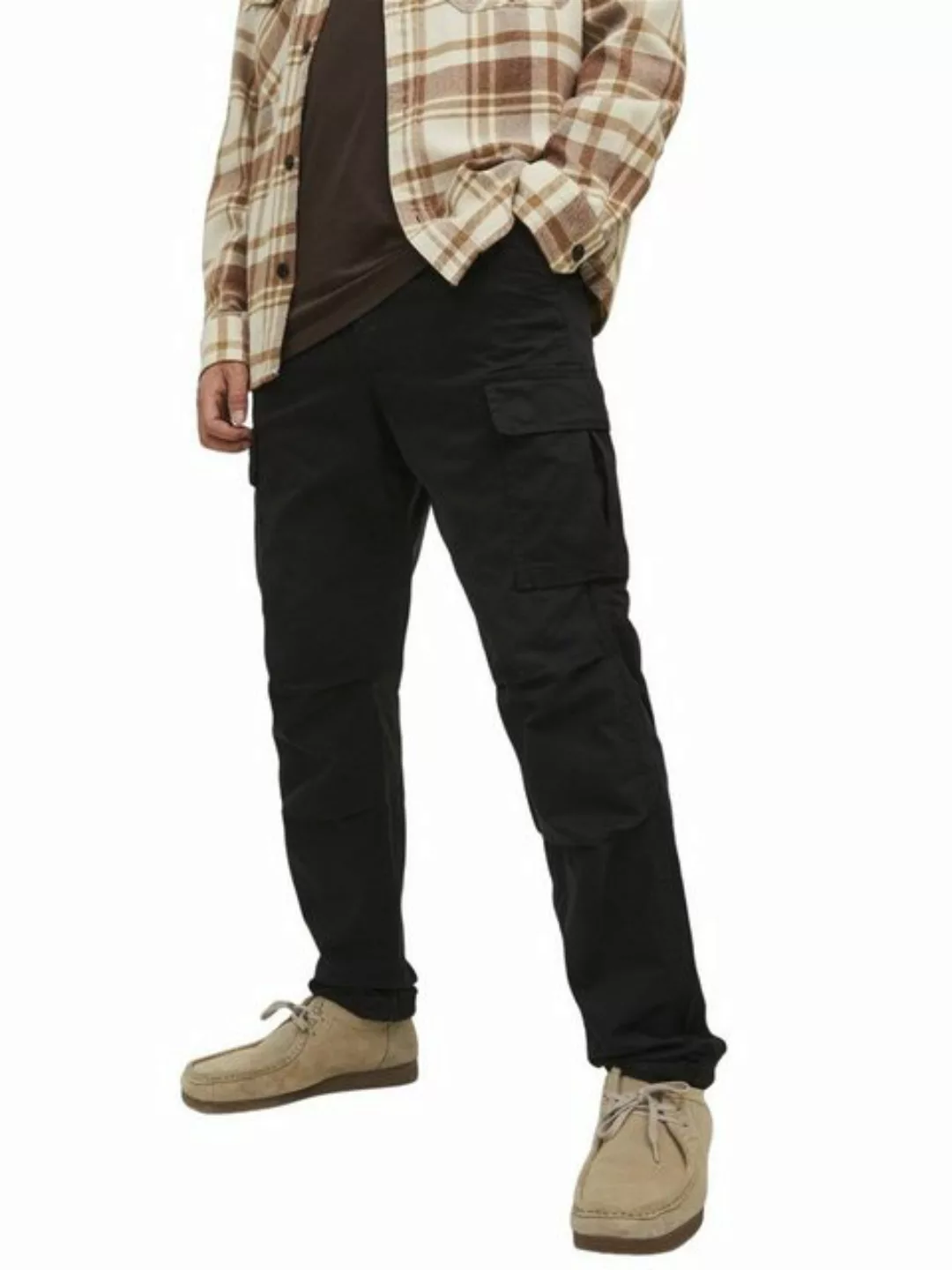 Jack & Jones Herren Cargohose JJPSTACE JJTUCKER -Tapered Fit - Grau Beige S günstig online kaufen