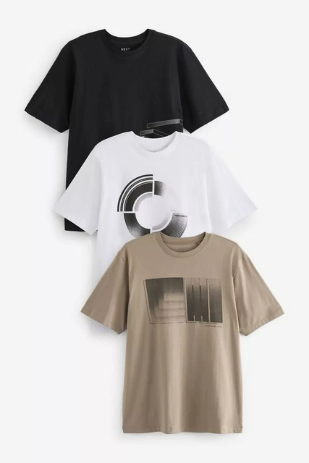 Next Print-Shirt 3er-Pack T-Shirts mit Print (3-tlg) günstig online kaufen
