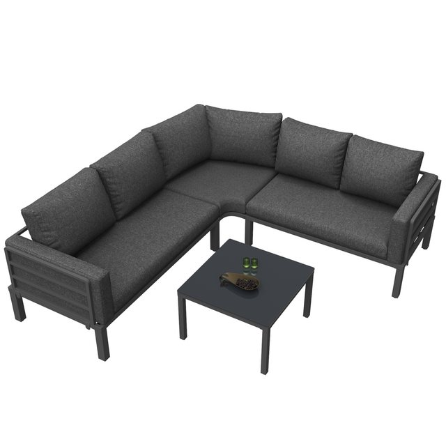 MODFU Sofa Outdoor Garten-Lounge-Set,mit verzinktem Eisengestell, Komfortab günstig online kaufen