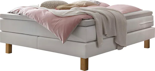 HASENA Boxspringbett "Isoba", inkl. Topper, Füsse aus massiver Eiche günstig online kaufen