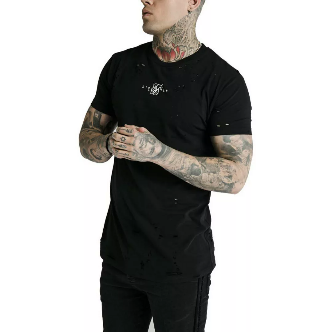 Siksilk Distressed Box Kurzärmeliges T-shirt M Black günstig online kaufen