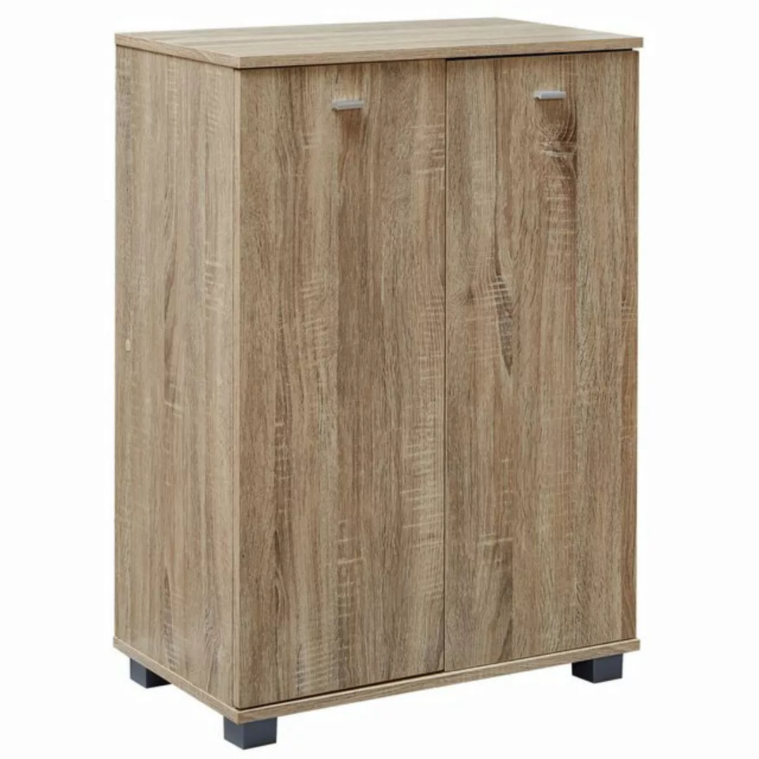 Wohnling Schuhschrank Design Schuhschrank NIMES modern Holz Sonoma 12 Paar günstig online kaufen