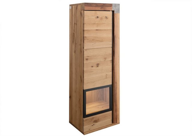 Massivmoebel24 Standvitrine (Wildeiche / Zerreiche 47x35x142 natur geölt NE günstig online kaufen