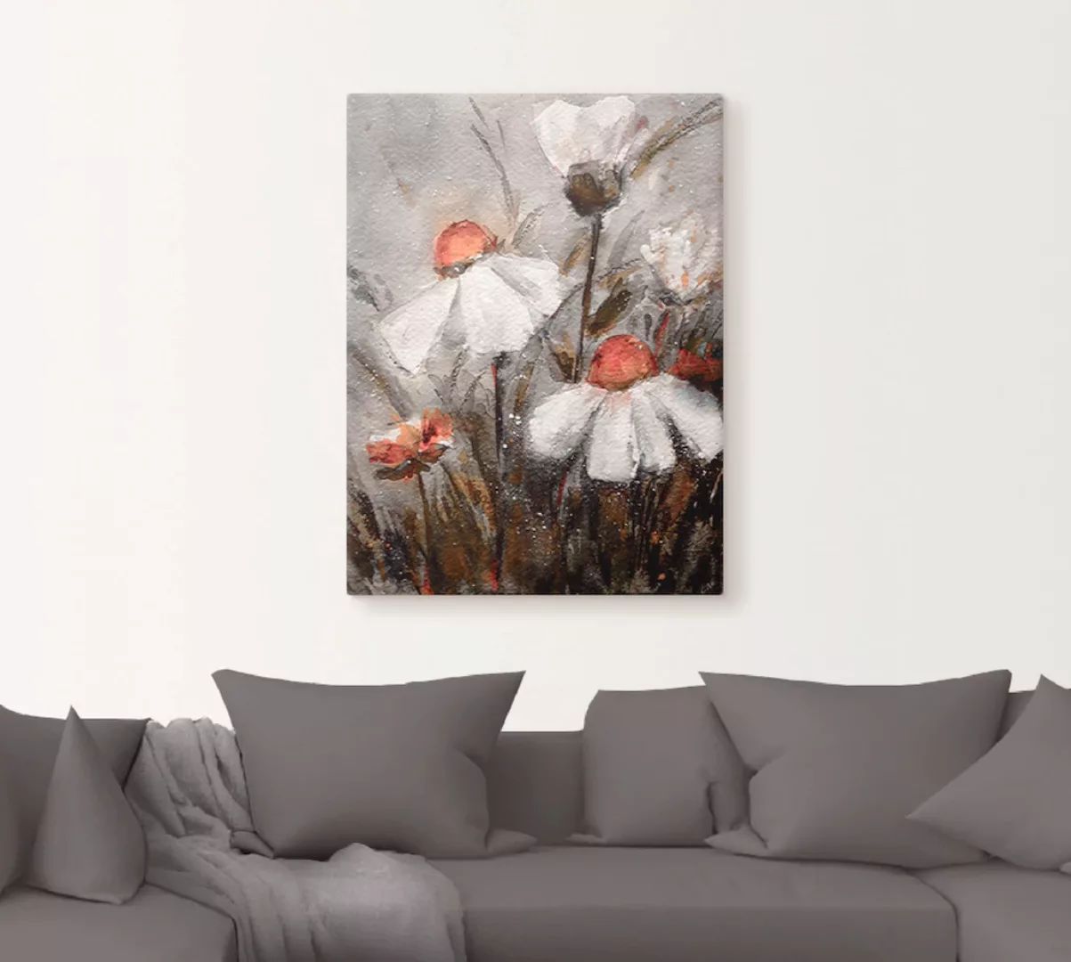 Artland Leinwandbild "Margeriten I", Blumen, (1 St.), auf Keilrahmen gespan günstig online kaufen