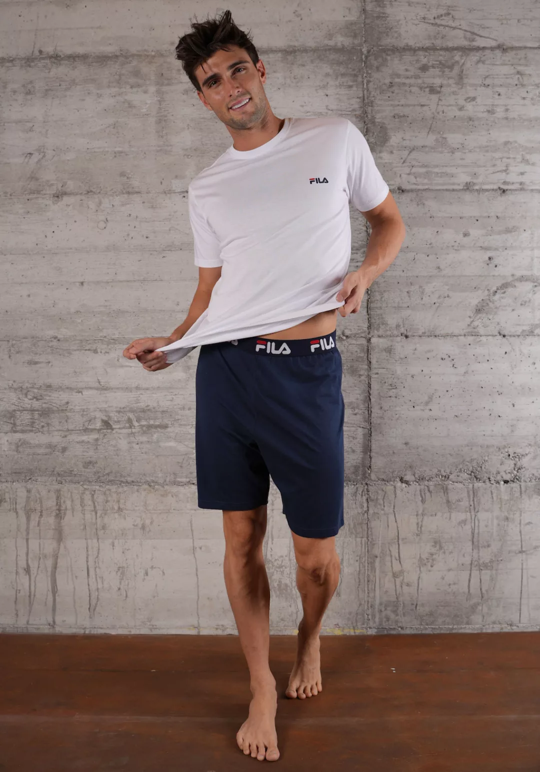 Fila Shorty, (2 tlg., 2-tlg.), Hose mit elastischem Logobund und Kurzarmshi günstig online kaufen