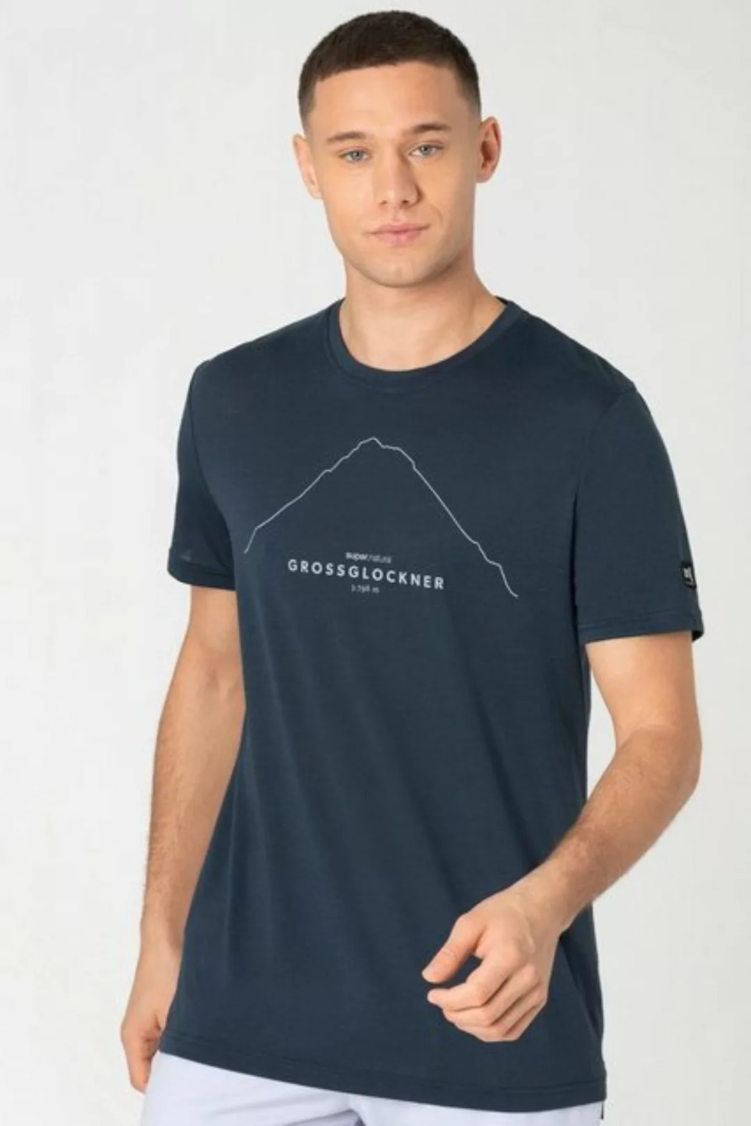 SUPER.NATURAL Print-Shirt Merino T-Shirt M GROSSGLOCKNER TEE wärmender Meri günstig online kaufen