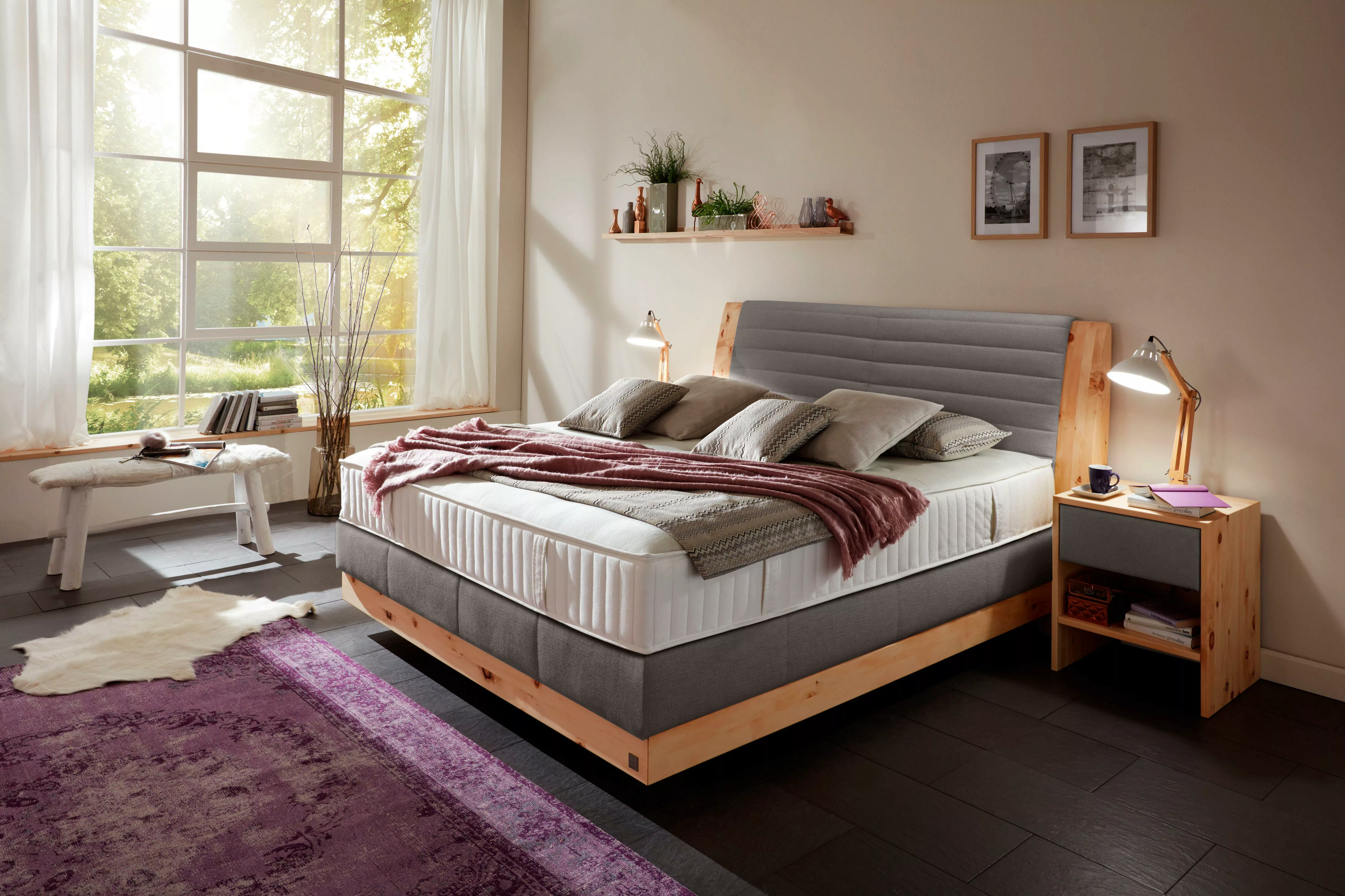 ADA premium Boxspringbett "Chalet", Grand Comfort TF 1000 PM, Zirbenholz na günstig online kaufen