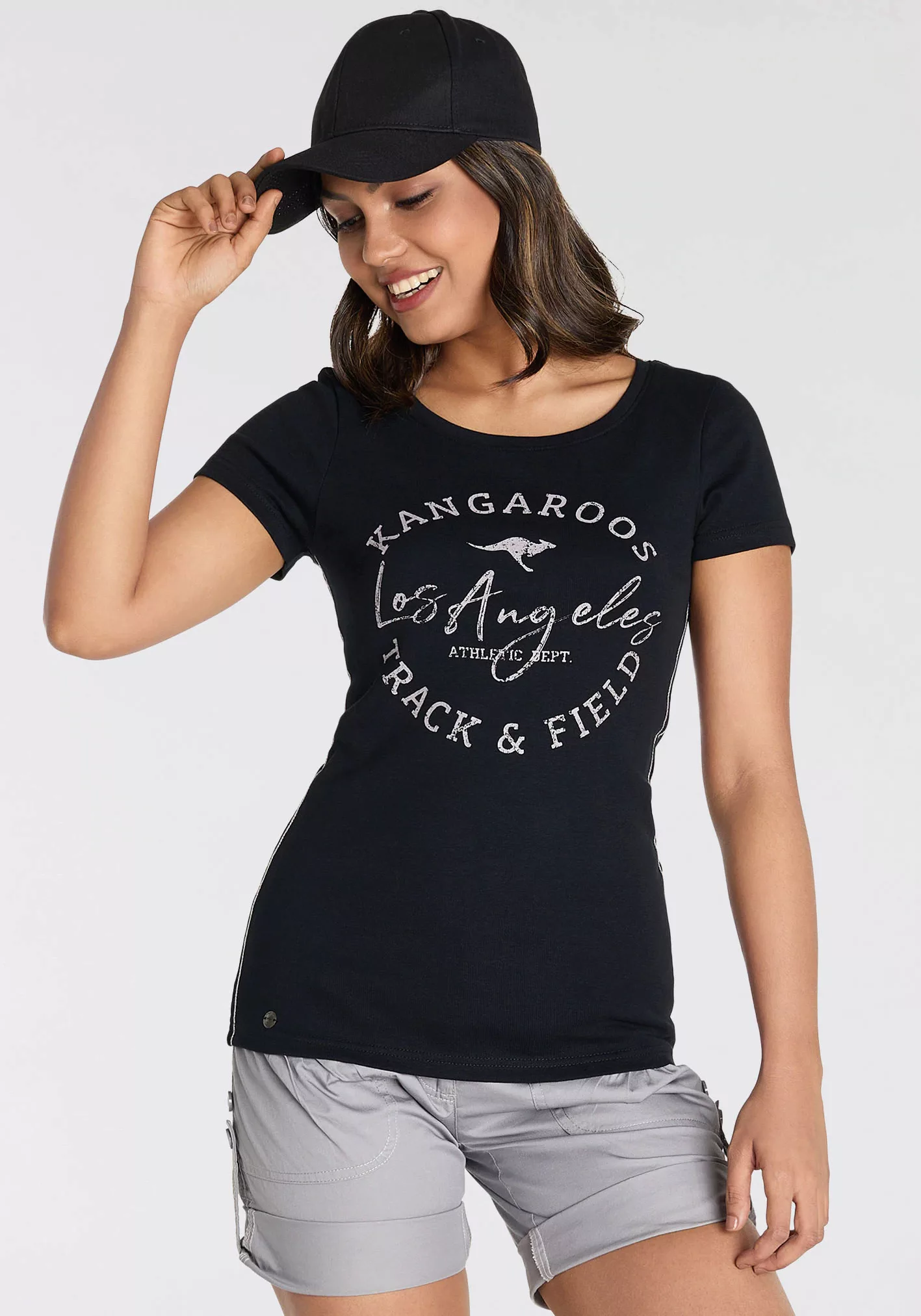 KangaROOS Print-Shirt, sehr figurbetonter Schnitt, Print, Rundhalsausschnit günstig online kaufen