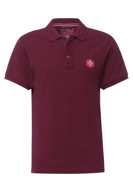 STREET ONE MEN Poloshirt in Unifarbe günstig online kaufen