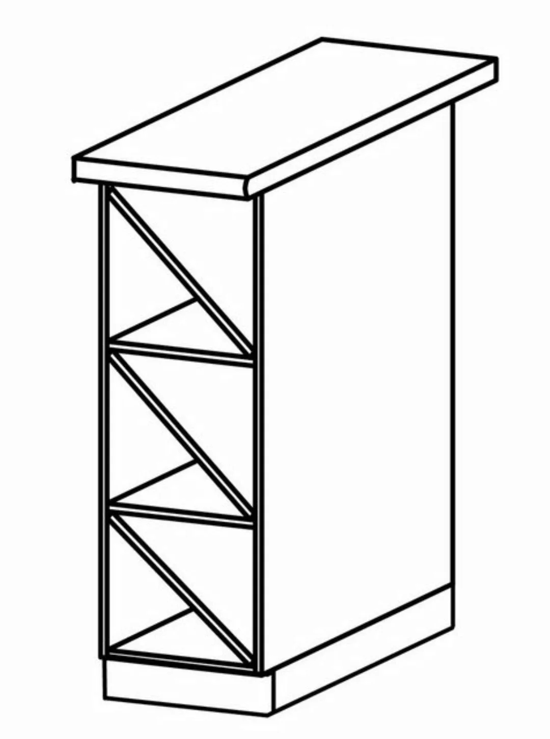 Xlmoebel Hochschrank Neuer originaler Holzschrank für die Küche mit Regal f günstig online kaufen