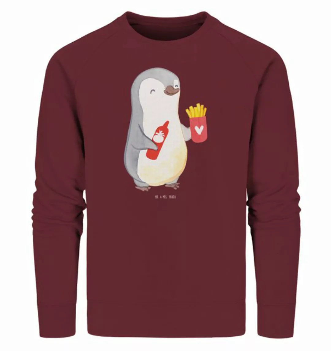 Mr. & Mrs. Panda Longpullover Größe S Pinguin Pommes - Burgundy - Geschenk, günstig online kaufen