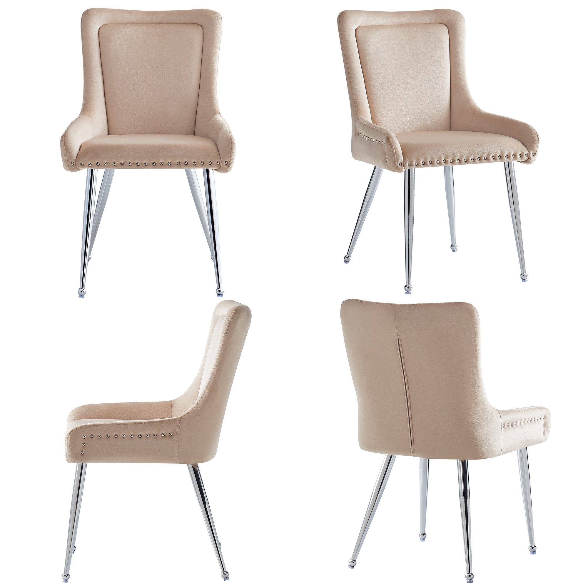 REDOM Esszimmerstuhl Kosmetikstuhl,Esszimmerstuhl,Loungesessel (Luxus Samt- günstig online kaufen