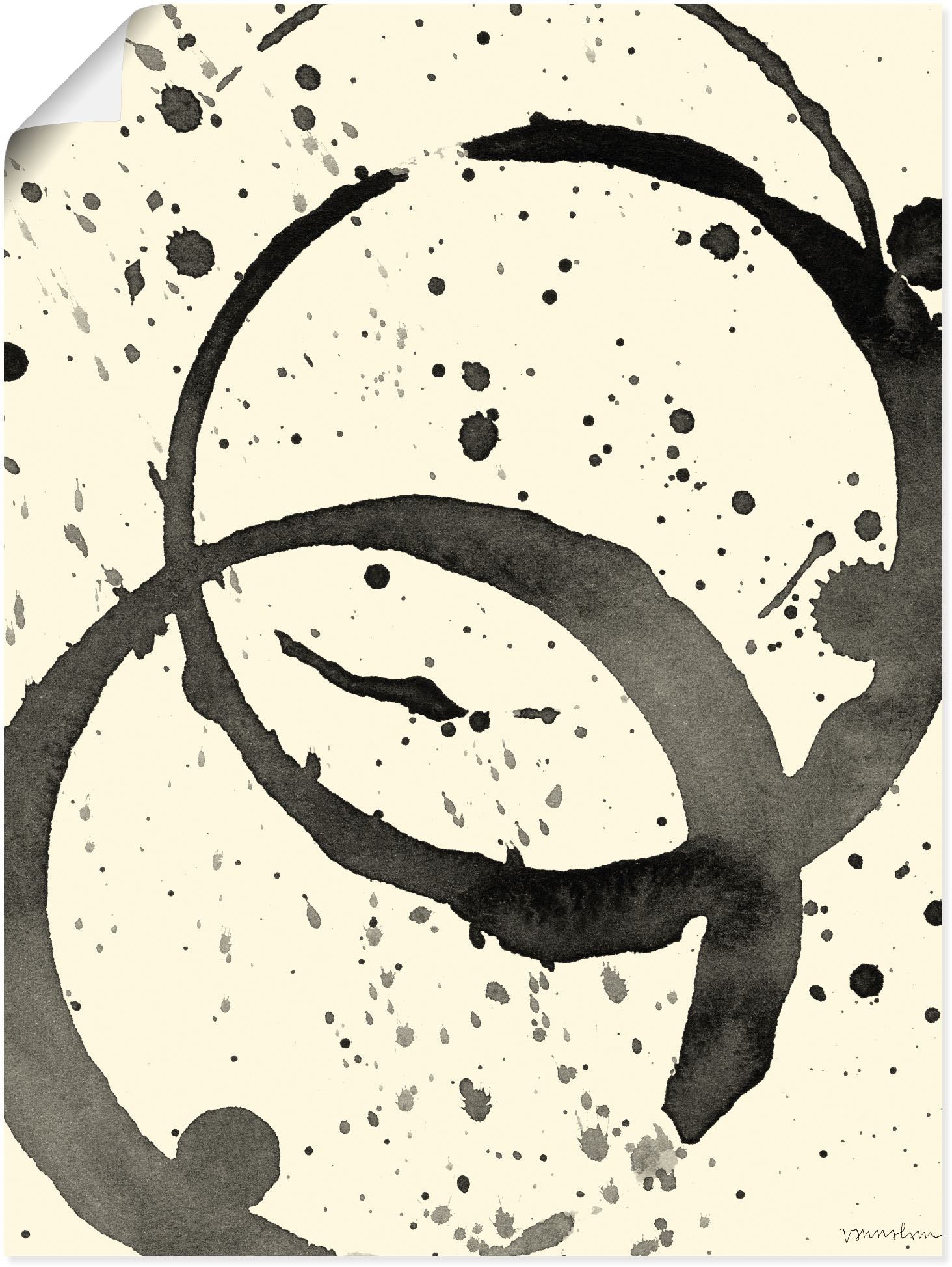 Artland Poster "Farbränder III", Muster, (1 St.), als Alubild, Leinwandbild günstig online kaufen