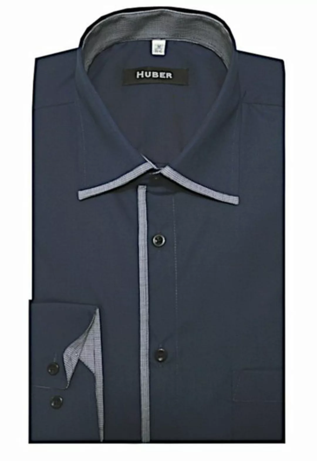 Huber Hemden Langarmhemd HU-0459 Kontraststoff, Regular Fit-bequemer Schnit günstig online kaufen