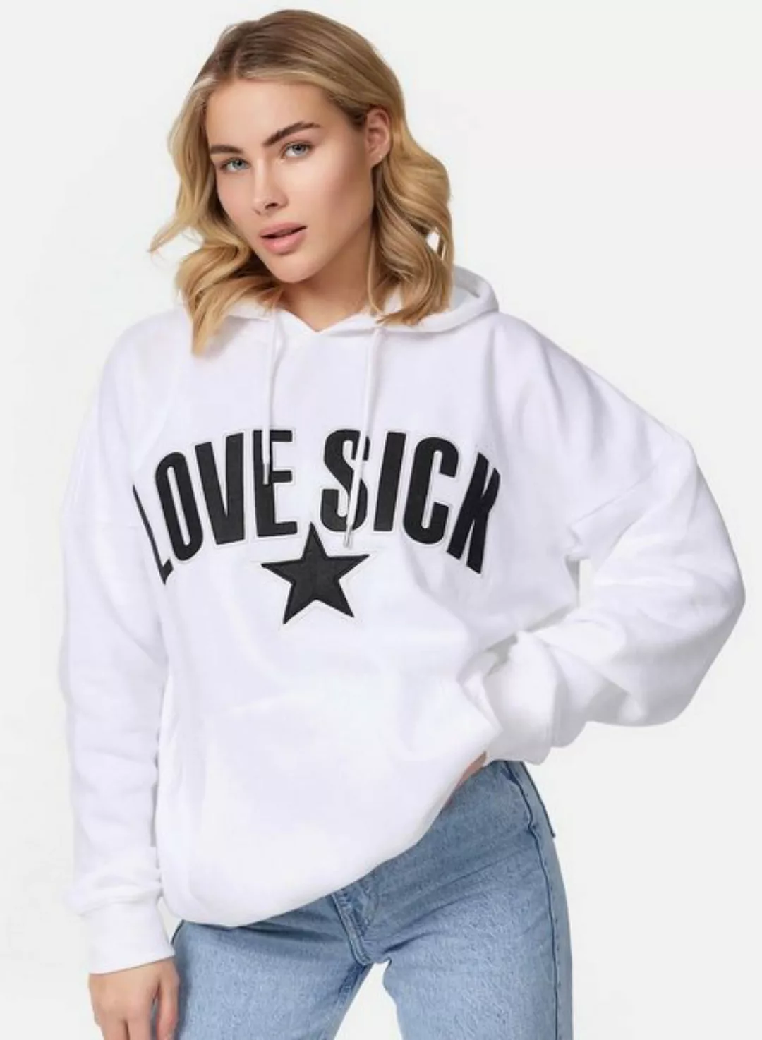 Worldclassca Hoodie Worldclassca Oversized Hoodie "LOVE SICK" Kapuzenpullov günstig online kaufen