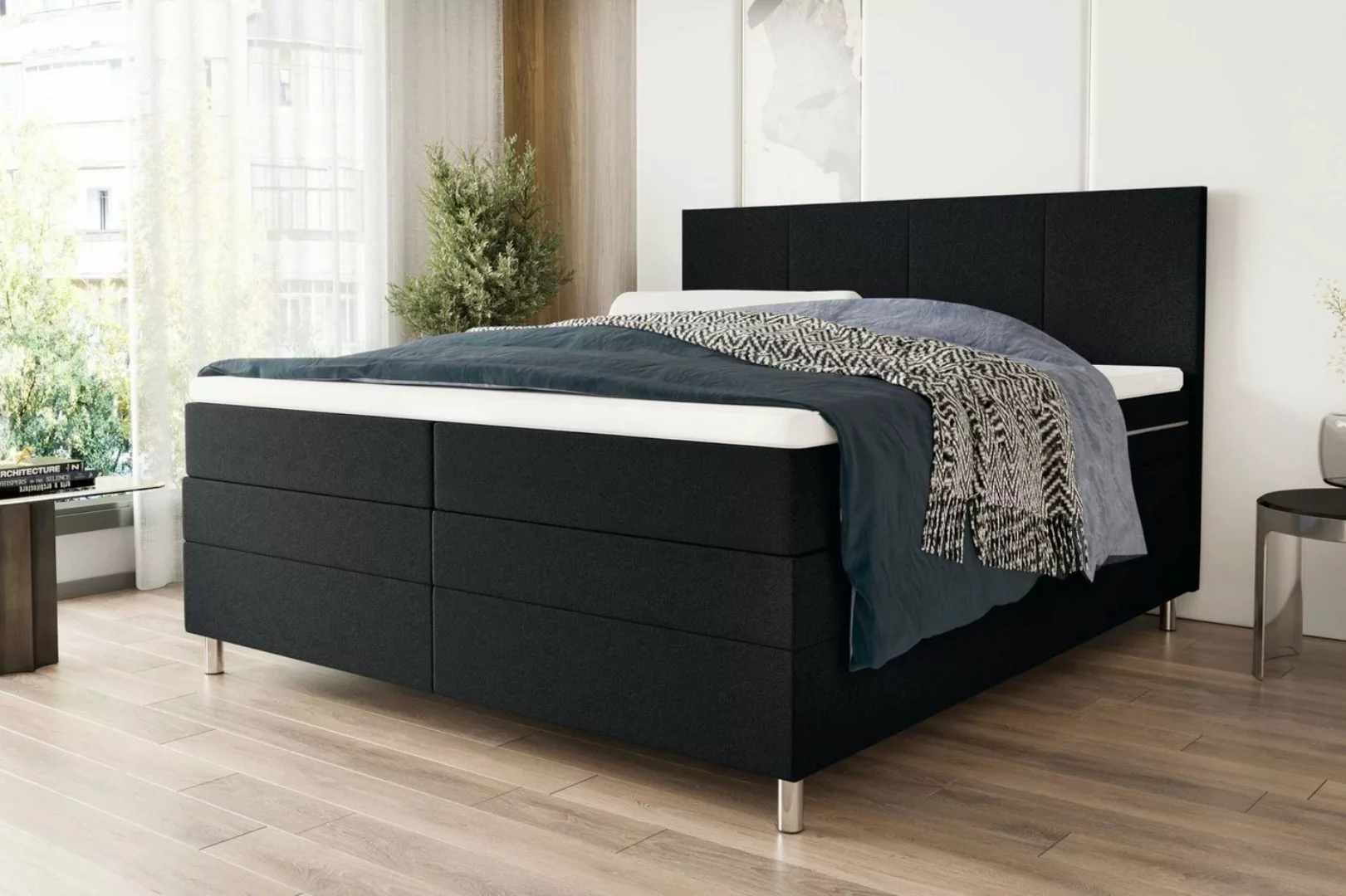 Stylefy Boxspringbett Orion (Schlafzimmerbett, Bett), 140/160/180 x 200 cm, günstig online kaufen
