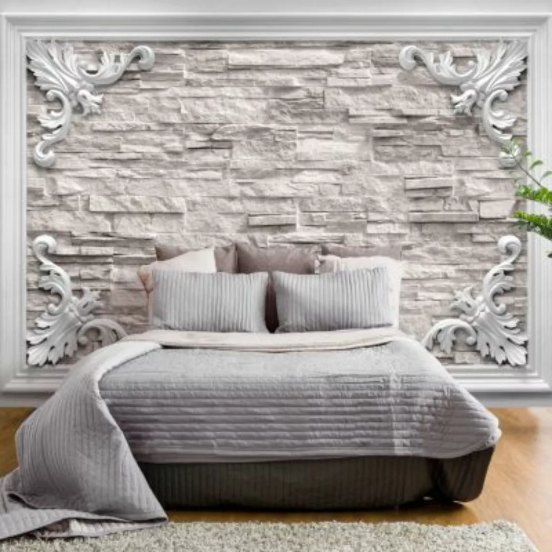 artgeist Fototapete Brick in the Frame (Beige) grau/beige Gr. 400 x 280 günstig online kaufen