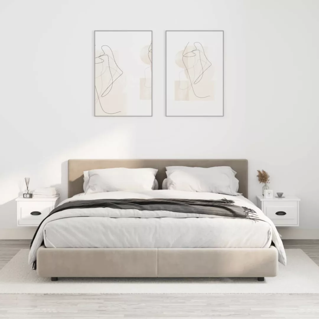 Vidaxl Wand-nachttische 2 Stk. Weiß 41,5x36x28 Cm günstig online kaufen