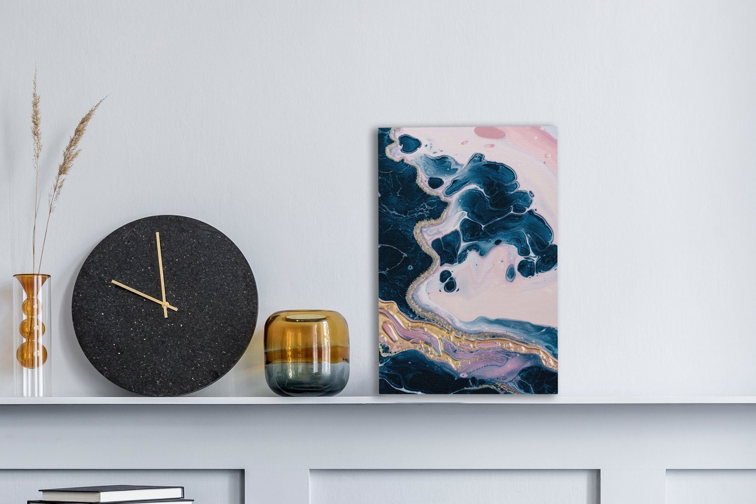 OneMillionCanvasses® Leinwandbild Marmor - Blau - günstig online kaufen