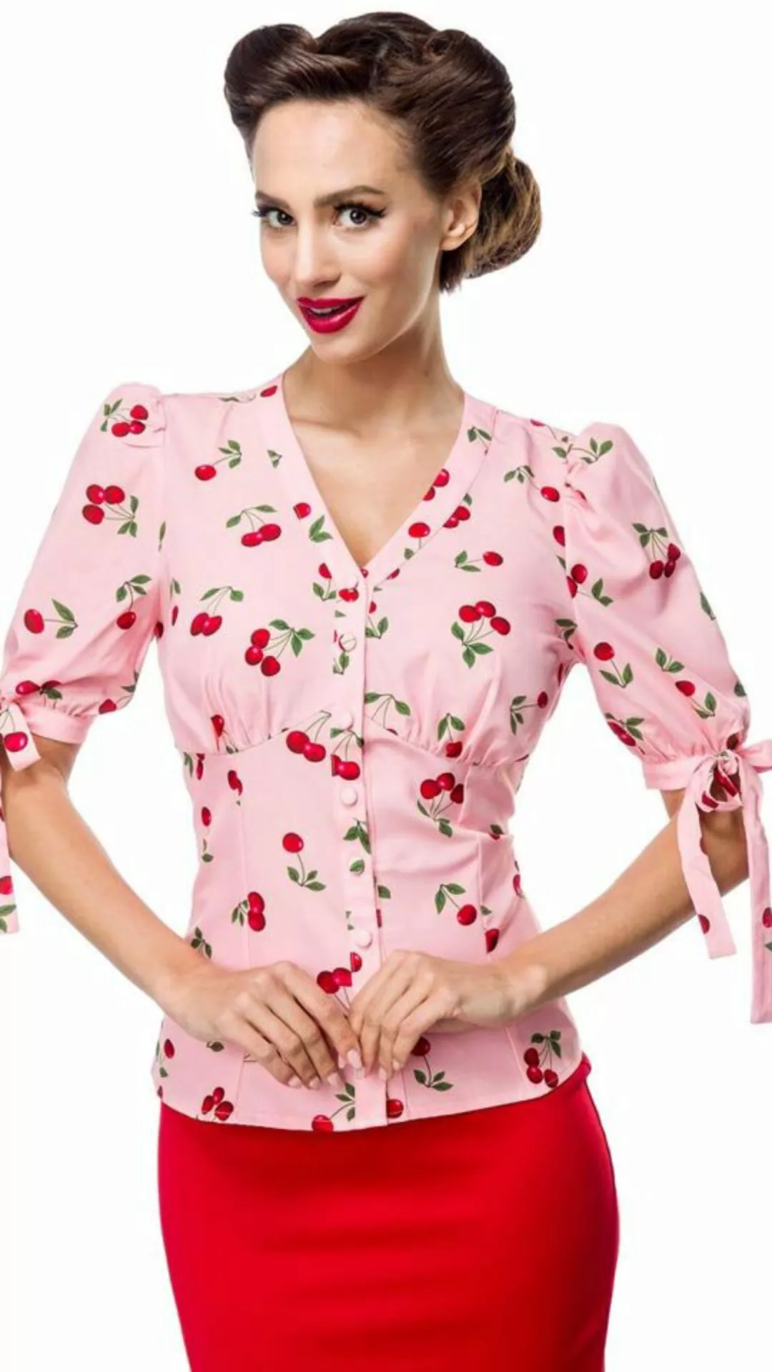 Bluse mit Kirschenmotiv günstig online kaufen