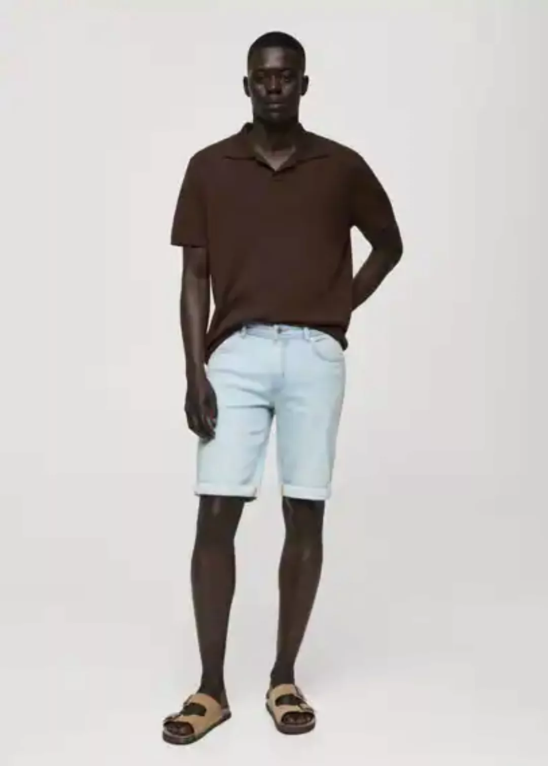 Slim Fit-Jeans-Bermudashorts günstig online kaufen