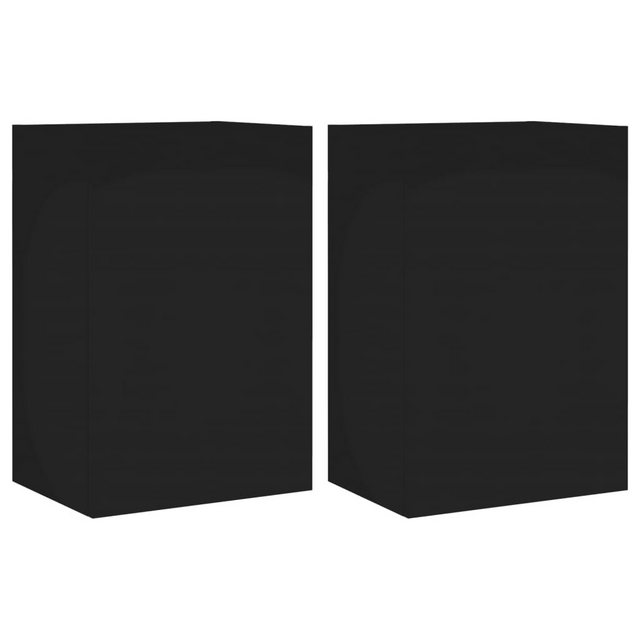 vidaXL TV-Schrank TV-Wandschränke 2 Stk. Schwarz 40,5x30x60 cm Holzwerkstof günstig online kaufen