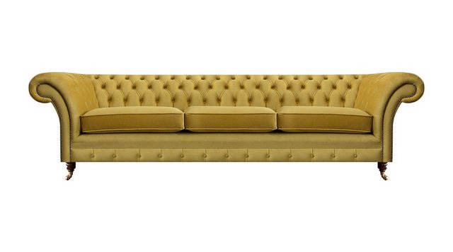 Xlmoebel Sofa Modernes gelbes Luxus-Sofa mit drei Sitzen von Chesterfield i günstig online kaufen