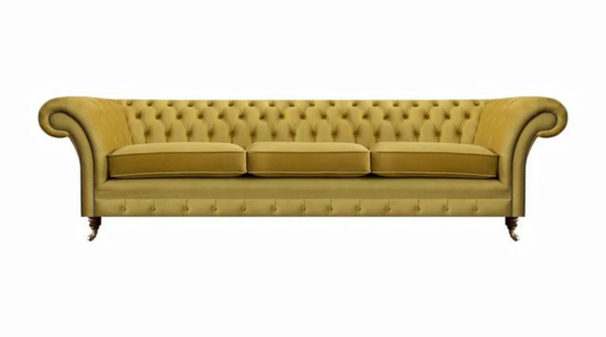 Xlmoebel Sofa Modernes gelbes Luxus-Sofa mit drei Sitzen von Chesterfield i günstig online kaufen