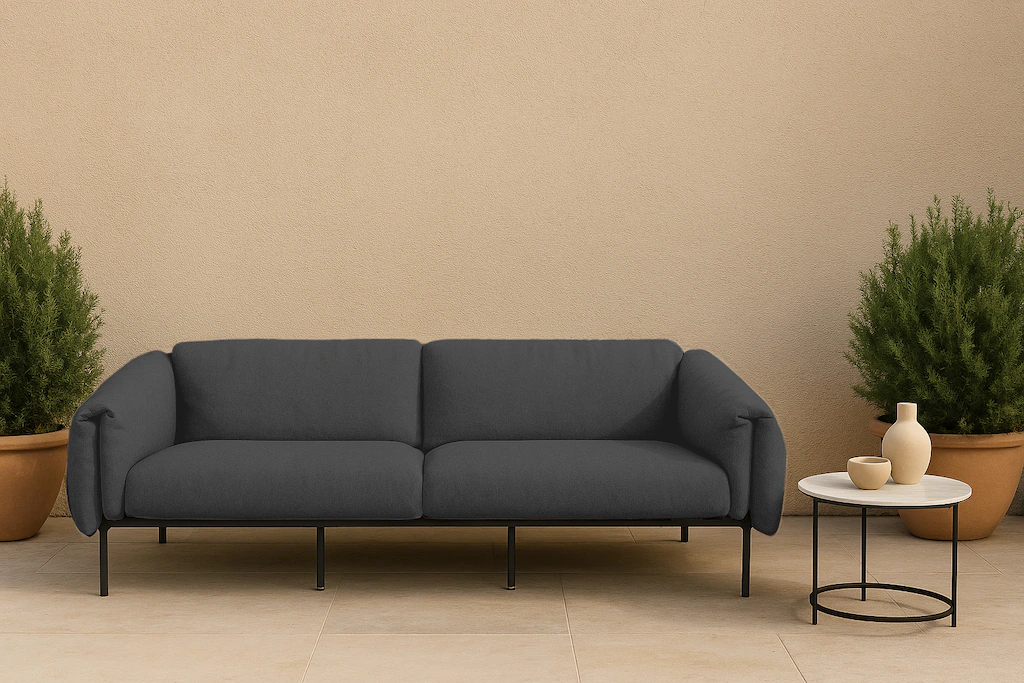 andas 3-Sitzer "Lumi", Outdoor Gartensofa, wetterfeste Materialien, Breite günstig online kaufen