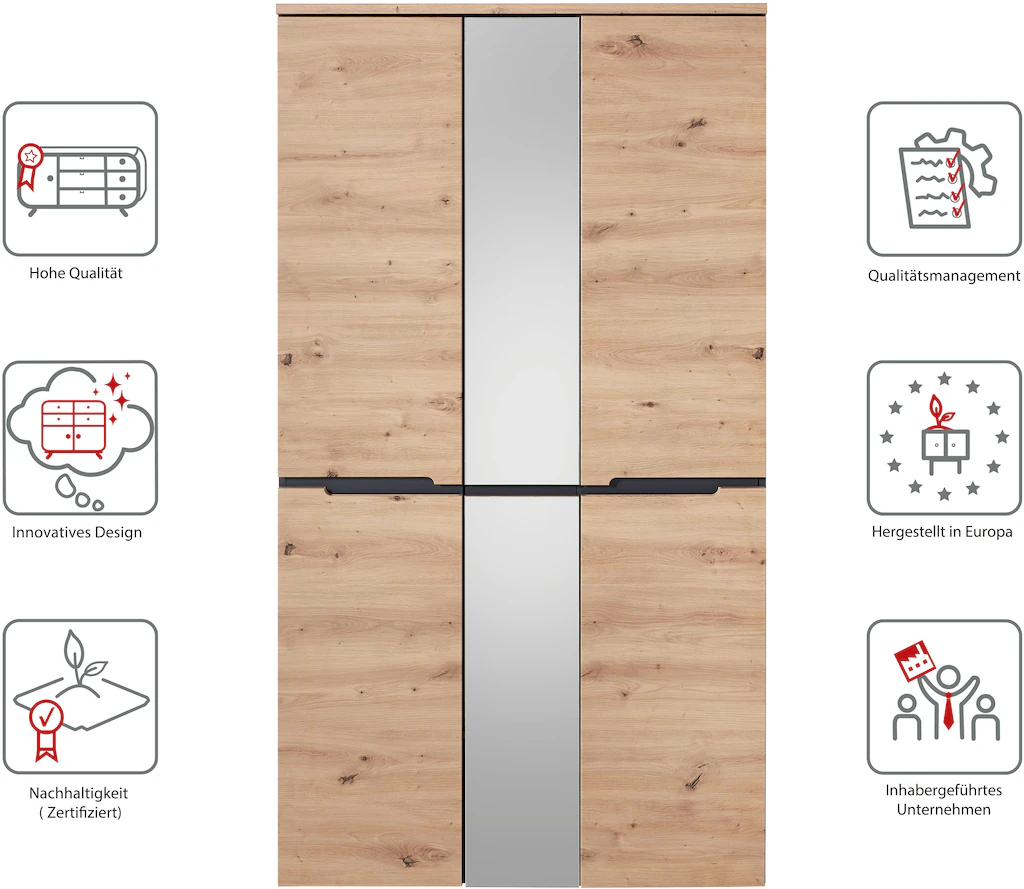 Innostyle Garderobenschrank "MEMPHIS, TOPSELLER", (), Artisan Eiche Optik, günstig online kaufen