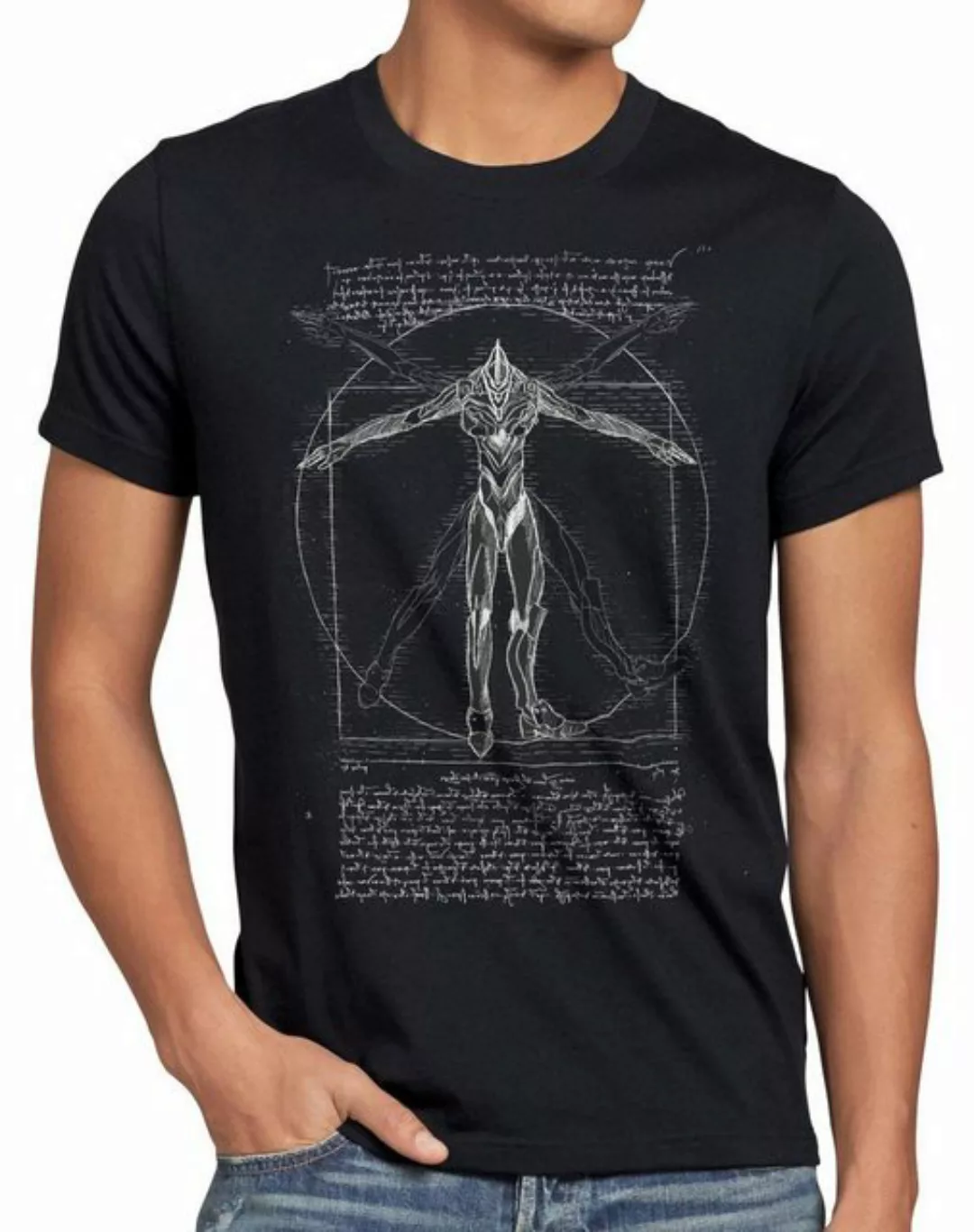 style3 Print-Shirt Herren T-Shirt Vitruvianischer Evangelion eva-01 anime r günstig online kaufen