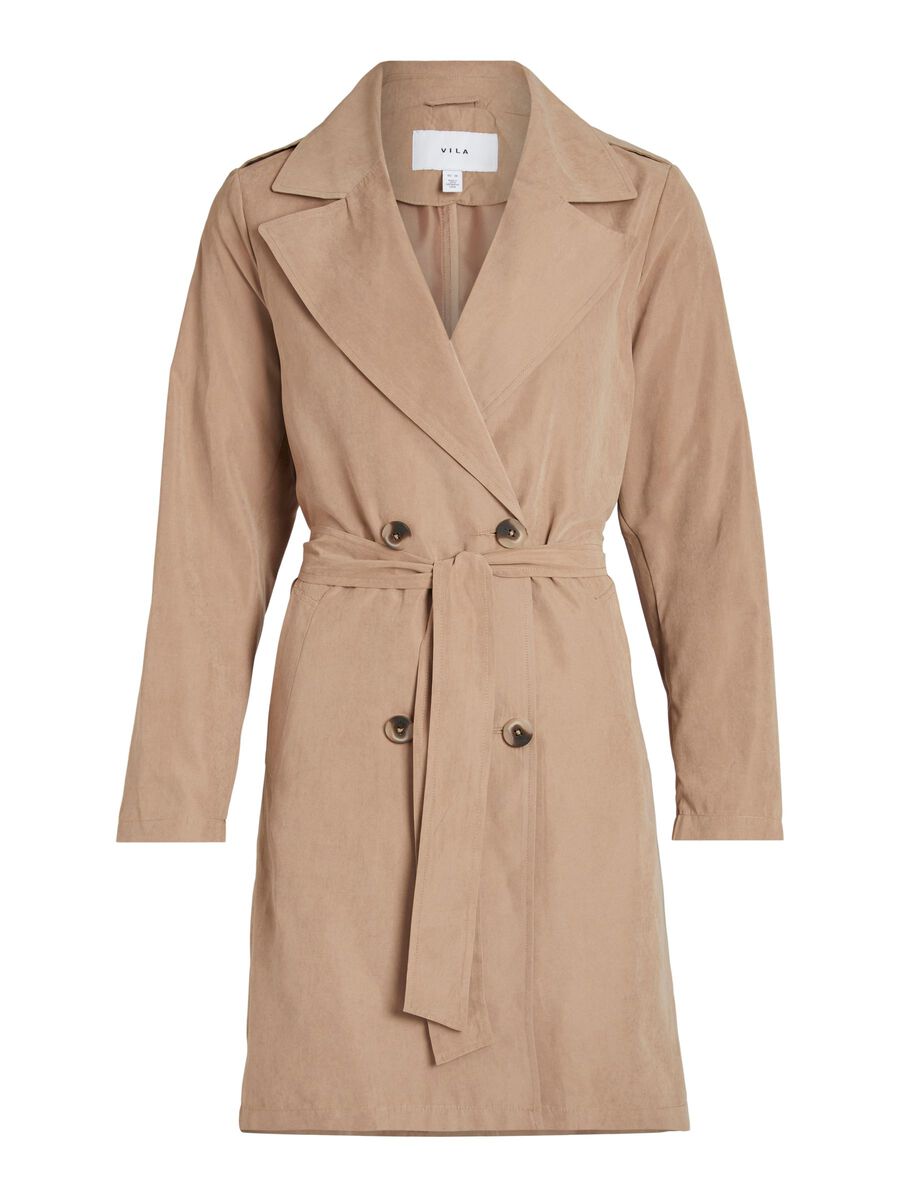 VILA Zweireihiger Trenchcoat Damen Braun günstig online kaufen