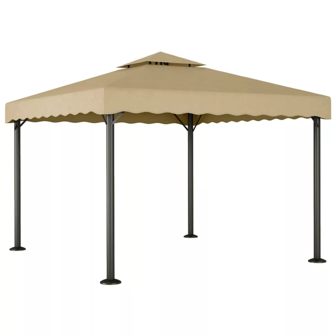 Vidaxl Pavillon Taupe 3x3 M Aluminium Und Stahl günstig online kaufen