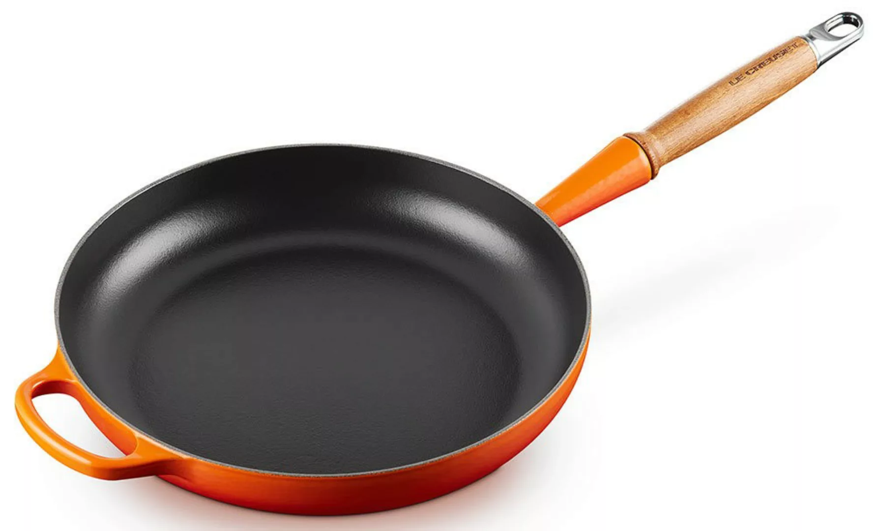 Le Creuset Bratpfanne mit Holzgriff Signature Gusseisen Ofenrot 26 cm günstig online kaufen