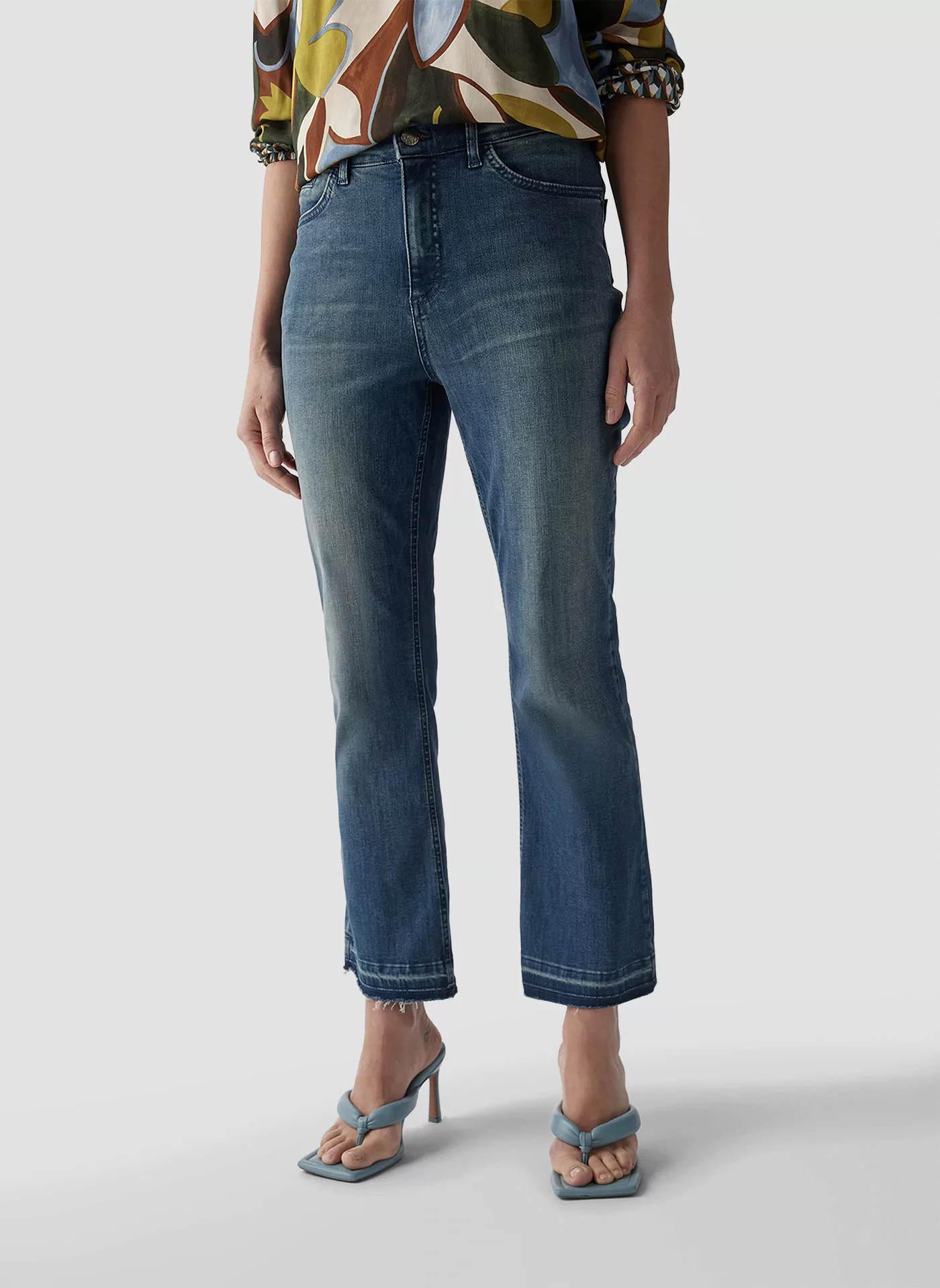 LeComte Jerseyhose "LeComte Klassische Jeans mit Ausgestelltem Bein für Dam günstig online kaufen