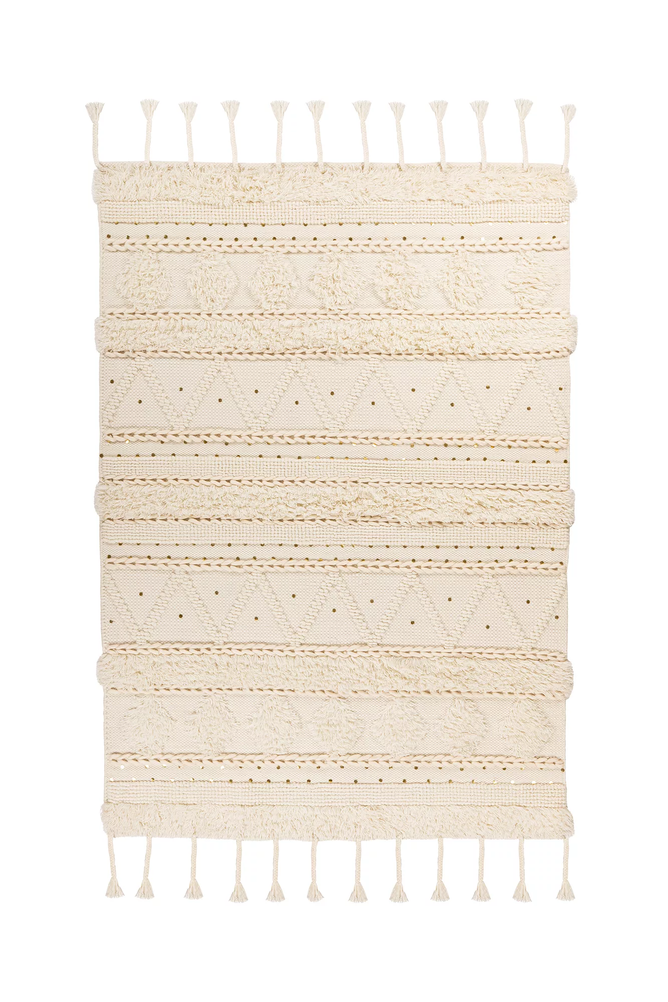 Megusta Wollteppich Bohist 525 Creme 80cm X 150cm günstig online kaufen