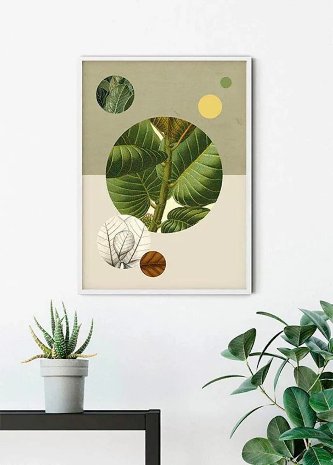 Komar Poster »Green Structure«, Pflanzen-Blätter, (1 St.), Kinderzimmer, Sc günstig online kaufen